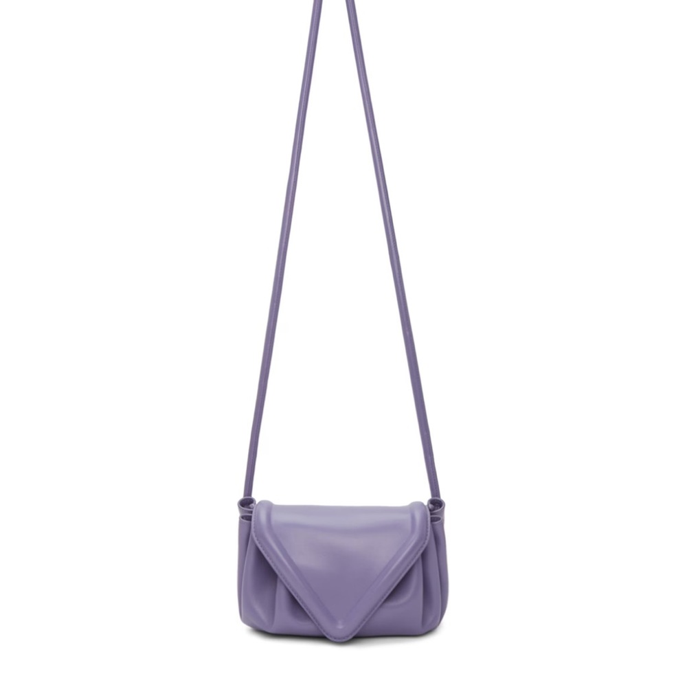 NWT Bottega Veneta Purple Small Beak Clutch